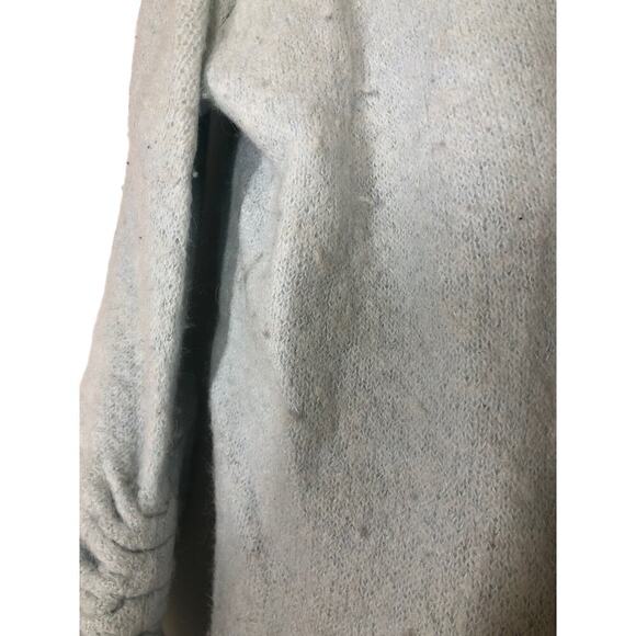 3.1 Phillip Lim Shirred Sleeve Cardigan Lofty Alpaca Blend Ice Blue Size Medium - Picture 10 of 15